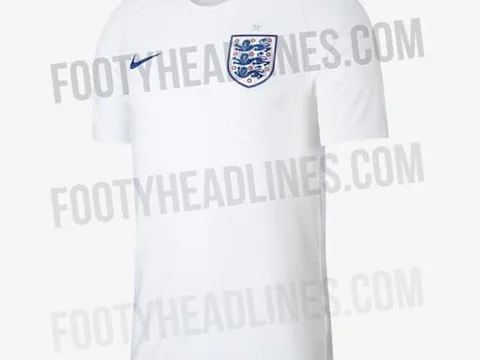 Lộ áo đấu tuyển Anh sẽ dùng ở World Cup 2018