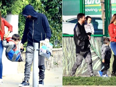 Messi dạo phố mua sắm cùng gia đình