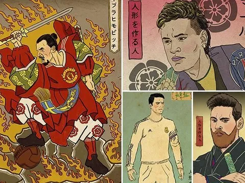 Messi, Ronaldo, Ibra hóa chiến binh samurai