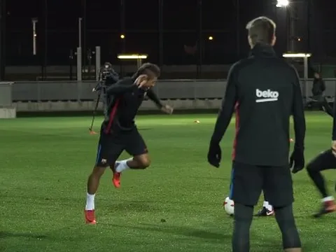 Messi, Suárez và Mascherano mang lại sức sống cho buổi tập của Barcelona