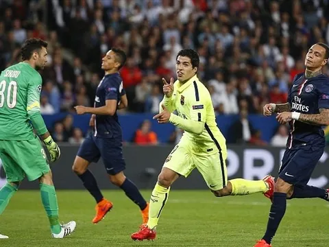 Một mình Luis Suarez "cân" cả hàng thủ PSG