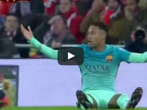 Neymar có ăn vạ trong tình huống này (vs Athletic Bilbao)?
