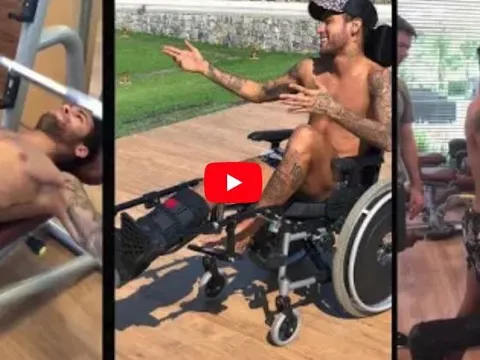 Neymar nỗ lực tập gym chờ ngày trở lại