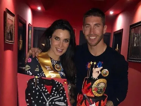 Ramos mừng sinh nhật bồ già bằng bánh kem độc lạ