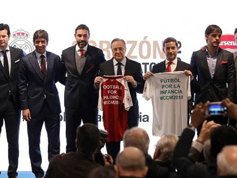 Real và Arsenal họp báo về trận từ thiện vào tháng 06
