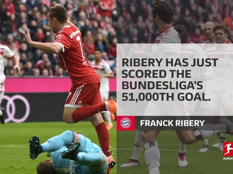Ribery ghi dấu cột mốc đáng nhớ cho Bundesliga