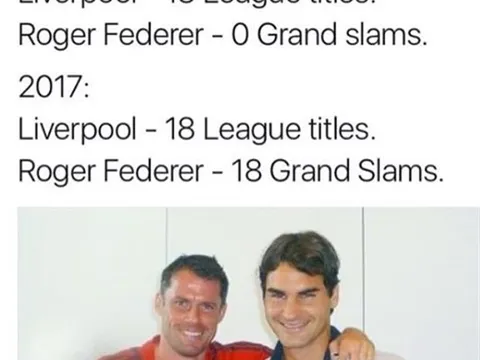 Roger Federer vô địch, Liverpool bị đem ra làm trò cười