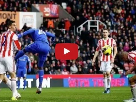 Stoke City 1-2 Chelsea (vòng 29 Ngoại hạng Anh)