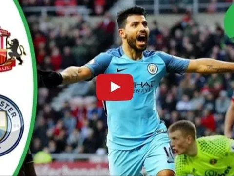Sunderland 0-2 Manchester City (Vòng 27 Ngoại hạng Anh)