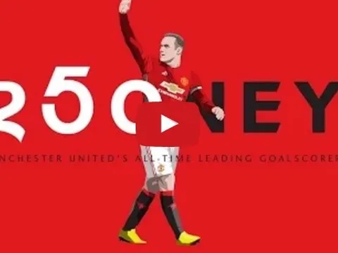 Tất cả 250 bàn thắng của Wayne Rooney cho Man United