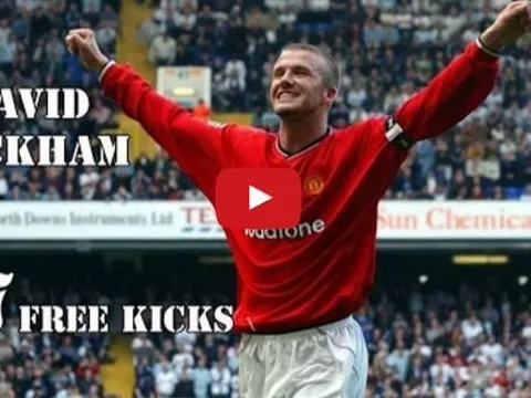 Tất cả các bàn thắng từ chấm đá phạt của David Beckham cho Man United