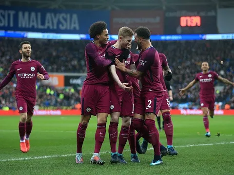 Thắng nhẹ Cardiff, Man City hoàn thành trọn vẹn 2 mục tiêu