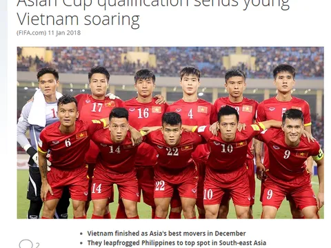 Thăng tiến thần tốc, Việt Nam được FIFA khen ngợi