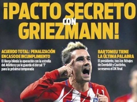 Thực hư việc Barca đạt thỏa thuận chiêu mộ Griezmann