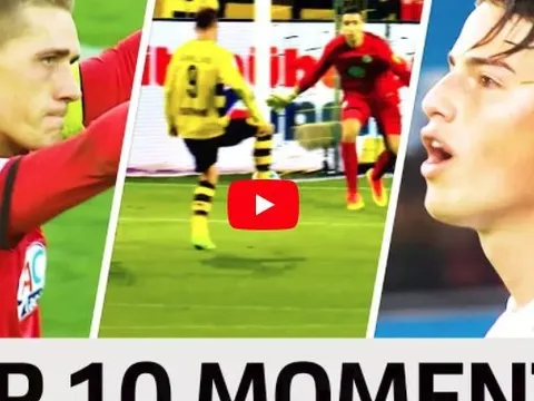 Top 10 khoảnh khắc ấn tượng nhất Bundesliga tháng Giêng