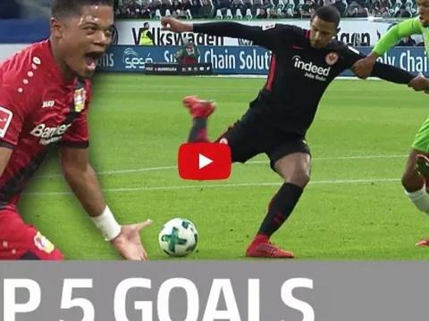Top 5 bàn thắng đẹp nhất vòng 19 Bundesliga