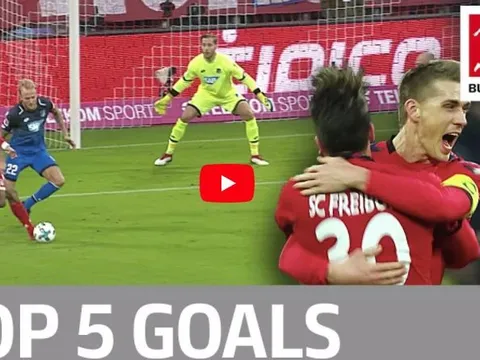 Top 5 bàn thắng đẹp nhất vòng 20 Bundesliga