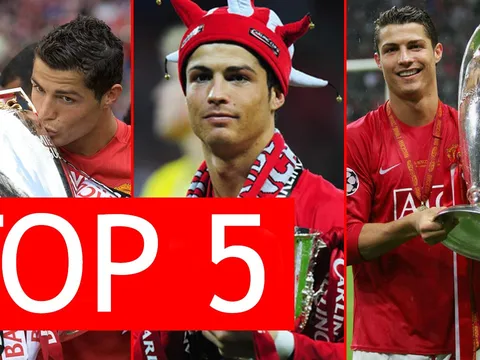 Top 5 điều thú vị về Ronaldo tại Man United