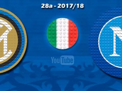 Trận hòa giữa Napoli và Inter theo phong cách Lego