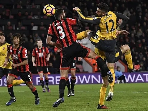 Trỗi dậy muộn màng, Arsenal chỉ lấy được 1 điểm trước Bournemouth