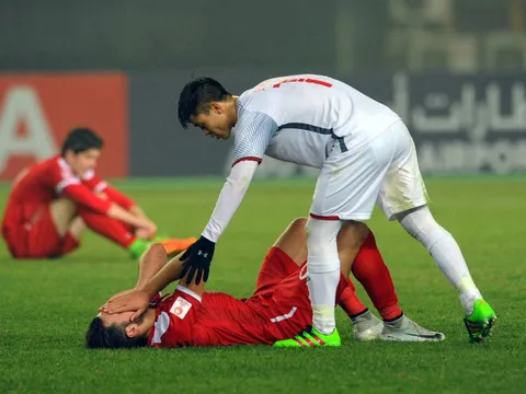 Cầu thủ U23 Syria bật khóc sau trận hòa U23 Việt Nam