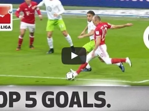 5 bàn thắng đẹp nhất vòng 14 Bundesliga
