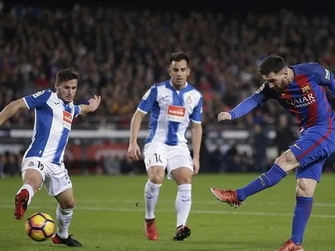 Barcelona 4-1 Espanyol: Derby của Messi
