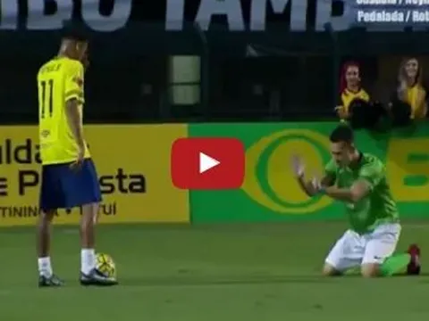 CỰC HÀI! Cầu thủ Robinho vái lạy Neymar đừng rê bóng và cái kết 'đắng lòng'