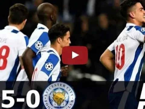 FC Porto 5 - 0 Leicester City (vòng bảng Champions League)