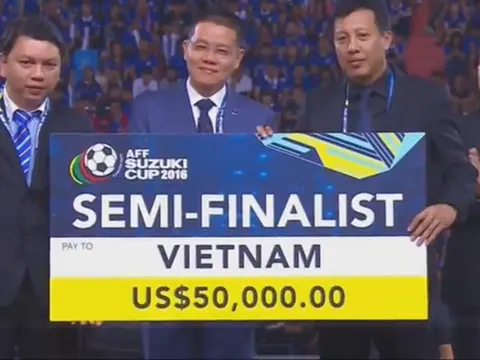 Tuyển Việt Nam được thưởng hơn 1 tỷ đồng sau AFF Cup