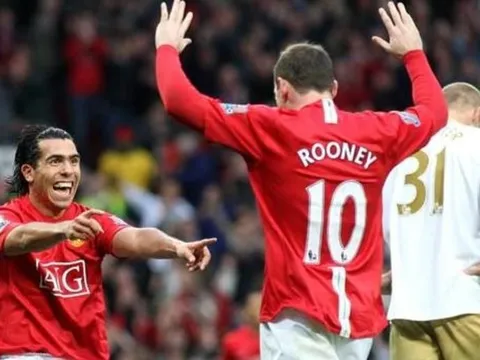 Pha phối hợp kinh điển giữa Rooney và Tevez