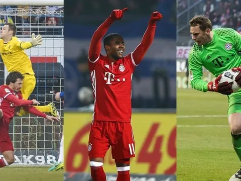 Siêu phẩm của Costa đưa Bayern trở lại ngôi đầu