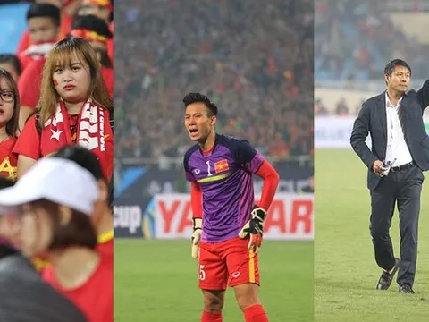 Thầy trò Hữu Thắng nghẹn ngào, fan nữ đẫm lệ vì tuyển Việt Nam