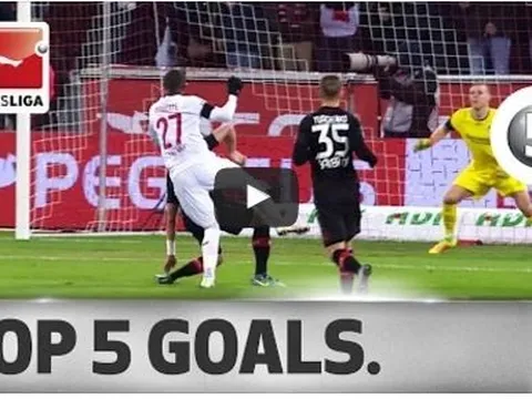 Top 5 bàn thắng đẹp nhất vòng 16 Bundesliga