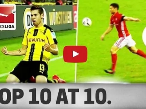10 bàn thắng đẹp nhất sau 10 vòng đầu Bundesliga