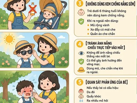 4 cách tắm nắng đúng giúp bé hấp thu vitamin D an toàn, không lo cháy nắng mùa nóng