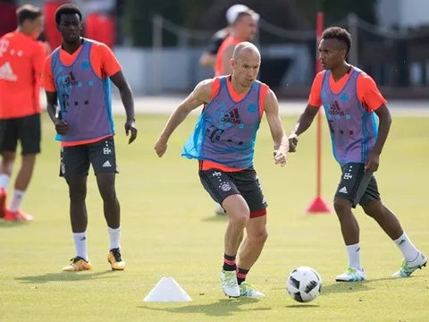 Robben, Ribery tập cật lực dưới sự chỉ đạo của Ancelotti