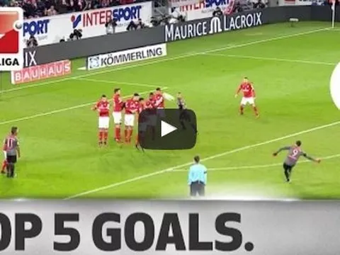 5 bàn thắng đẹp nhất vòng 13 Bundesliga