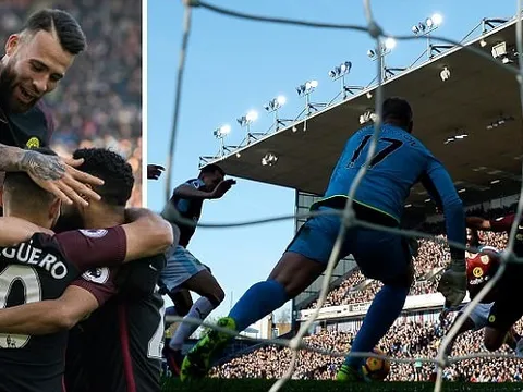 Aguero lại giải cứu Guardiola, City thoát hiểm rời Turf Moor