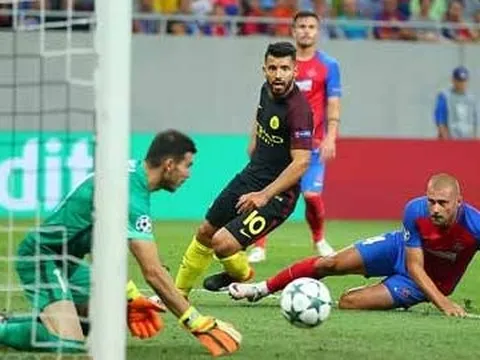 Aguero lập hat-trick, Man City hủy diệt Steaua Bucharest