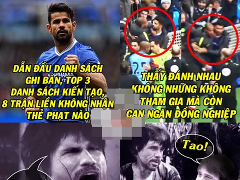 Ảnh chế: “Chí Phèo” Costa cải tạo hoàn lương; “Tán thủ” Aguero lầm đường lạc lối
