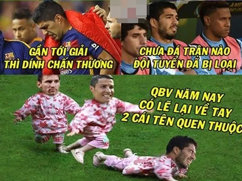 Ảnh chế: Suarez ‘gãy’ trước cửa thiên đường; Nền bóng đá Việt Nam tuyệt vời đến ‘đẳng cấp’