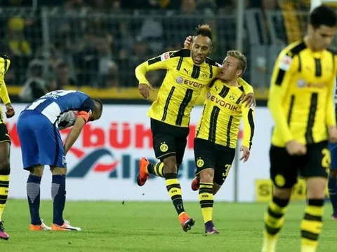 Aubameyang bỏ lỡ penalty, Dortmund chia điểm cùng Hertha đầy kịch tính