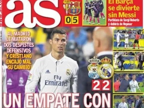 Báo Tây Ban Nha chê trách Ronaldo