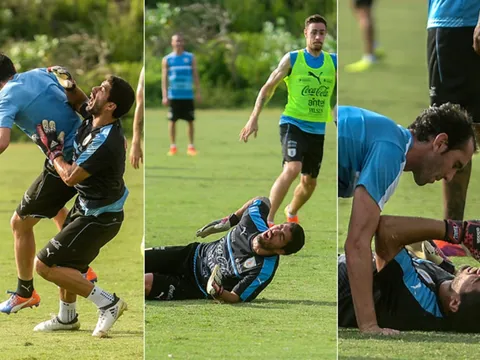 Barca suýt điêu đứng khi Suarez giả làm thủ môn