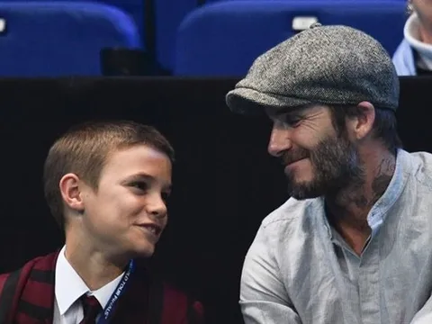 Beckham 'trốn vợ' dắt quý tử đi xem quần vợt
