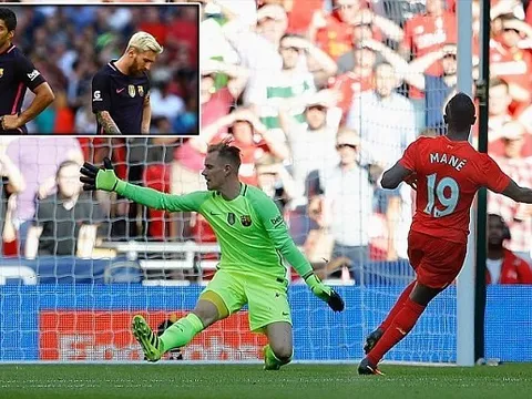 'Bom tấn' Sadio Mane tỏa sáng, Liverpool thảm sát Barcelona
