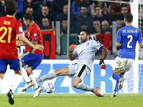 Buffon hóa tội đồ, Italia suýt thất thủ trước Tây Ban Nha