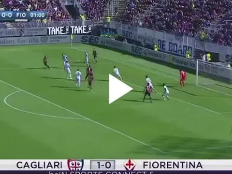 Cagliari 3 - 5 Fiorentina (vòng 9 Serie A)