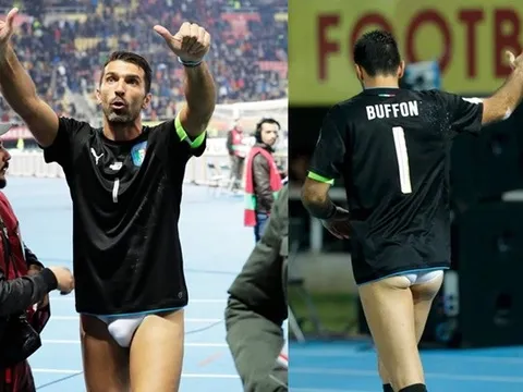 Cận cảnh: Mặc mỗi quần lót, Buffon khiến fan nữ "tím mặt"